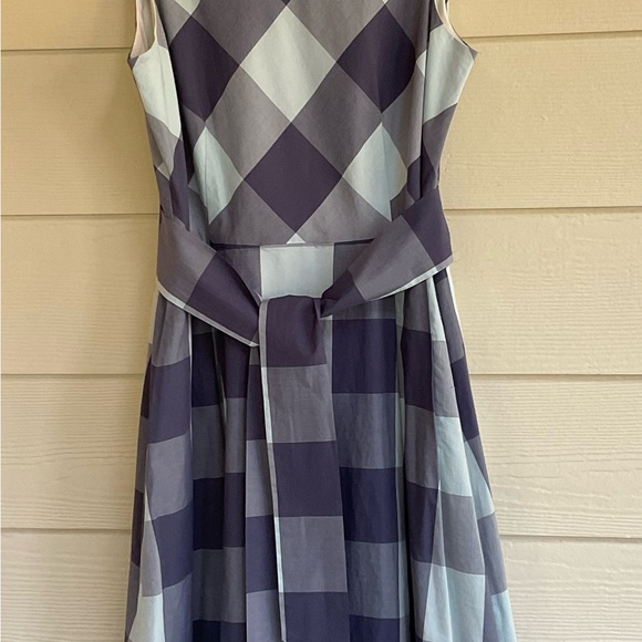 LL Bean Signature Poplin Gingham Dress Size 10 - Picture 2 of 5
